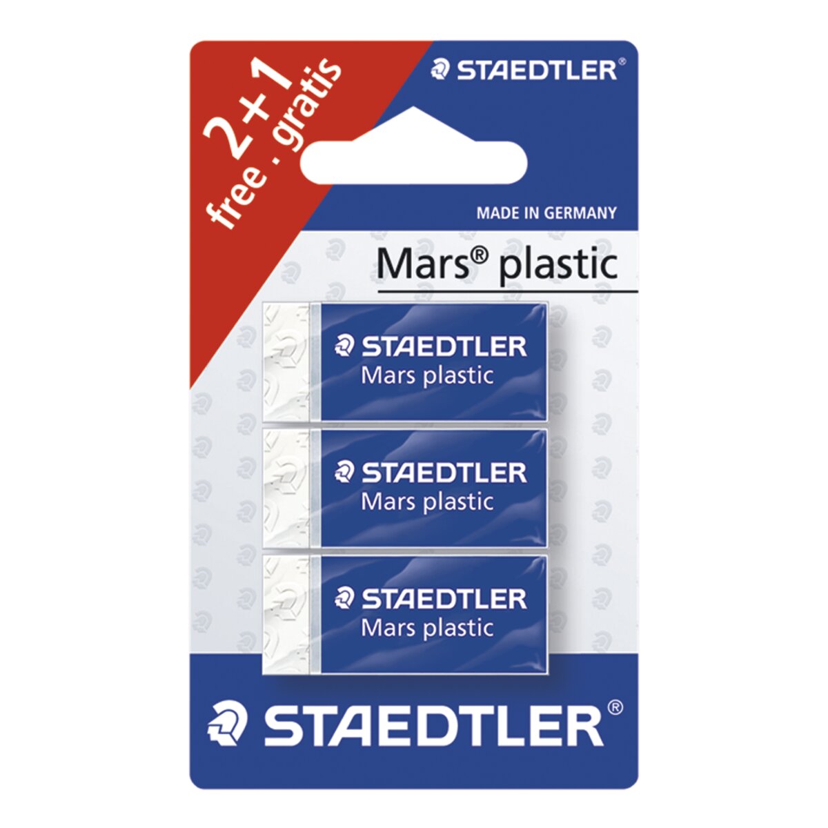 3 Borrachas para Apagar Lápis sobre Papel Mars Plastic 526 Staedtler 2