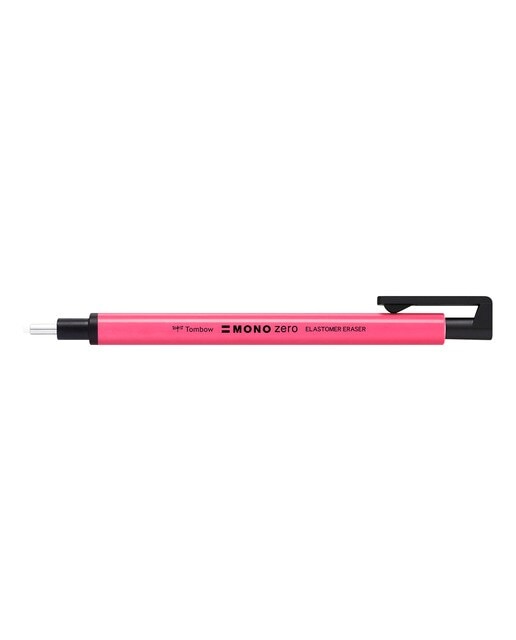 Portagomas Precisión MONO ZERO Punta Redonda Tombow Rosa Neón 1