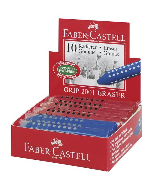 Goma triangular Grip 2001 sin PVC Faber-Castell surtido 3