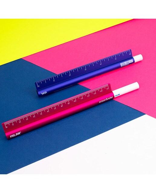 Porta borracha tipo caneta automático Tri Jet serie Acid MILAN cores sortidas Sortido-4