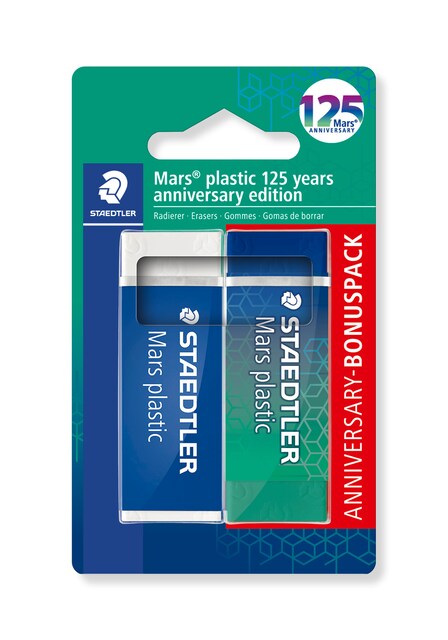 Imagem 0 de Conjunto de 2 borrachas STAEDTLER Mars 120th Anniversary (azul-verde)