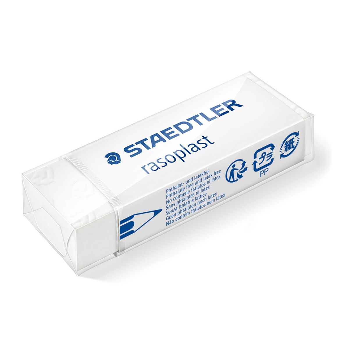 Imagem 0 de Borracha Rasoplast  65x23x13mm,  Nova Fórmula para Escola e Escritorio, STAEDTLER cor Branco