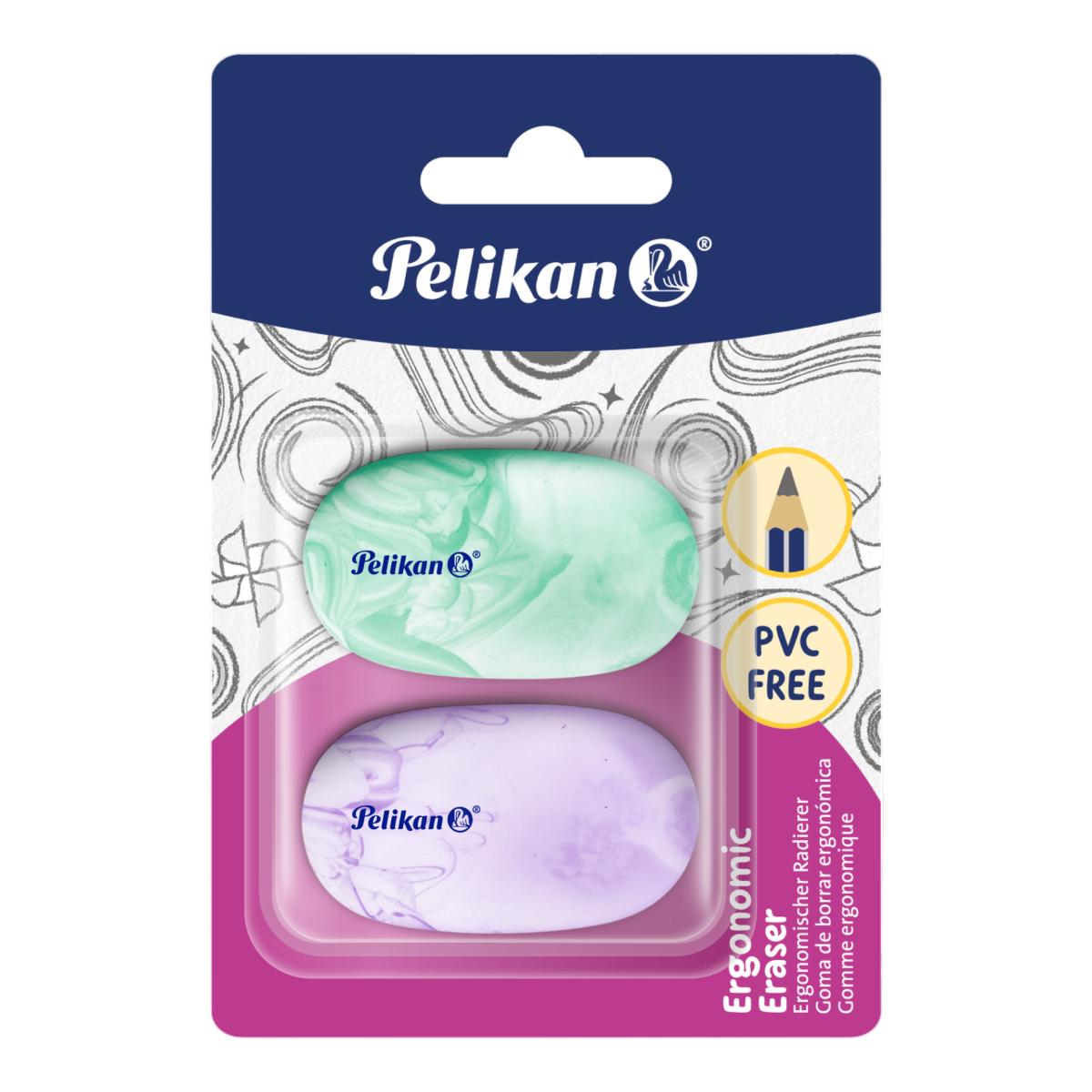 Borracha Pelican Vinil Ergonomic Eraser Branco-2