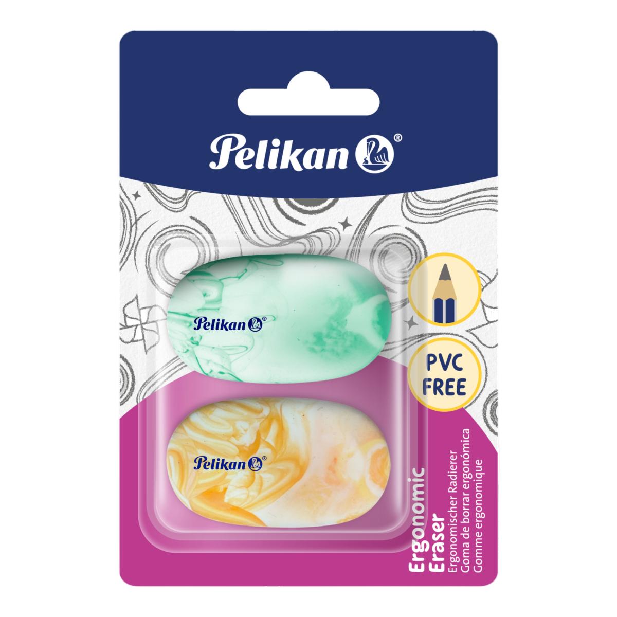 Borracha Pelican Vinil Ergonomic Eraser Branco-3