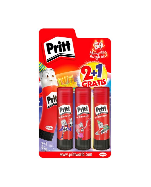 Imagem 0 de Pack de Sticks de Cola Infantil sem Dissolventes 2+1 x 22 g Pritt