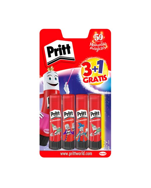 Imagem 0 de Pack de Sticks de Cola Infantil sem Dissolventes 3+1 x 11 g Pritt