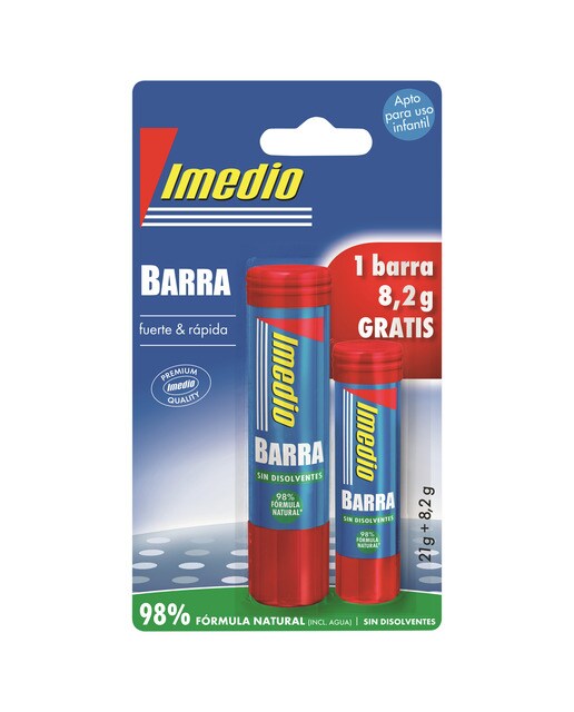 Imagen 0 de Pack barra adhesiva sin disolventes 21+8 grs Imedio
