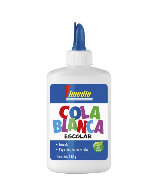 Imagen 0 de Cola blanca escolar para manualidades 125 grs Imedio