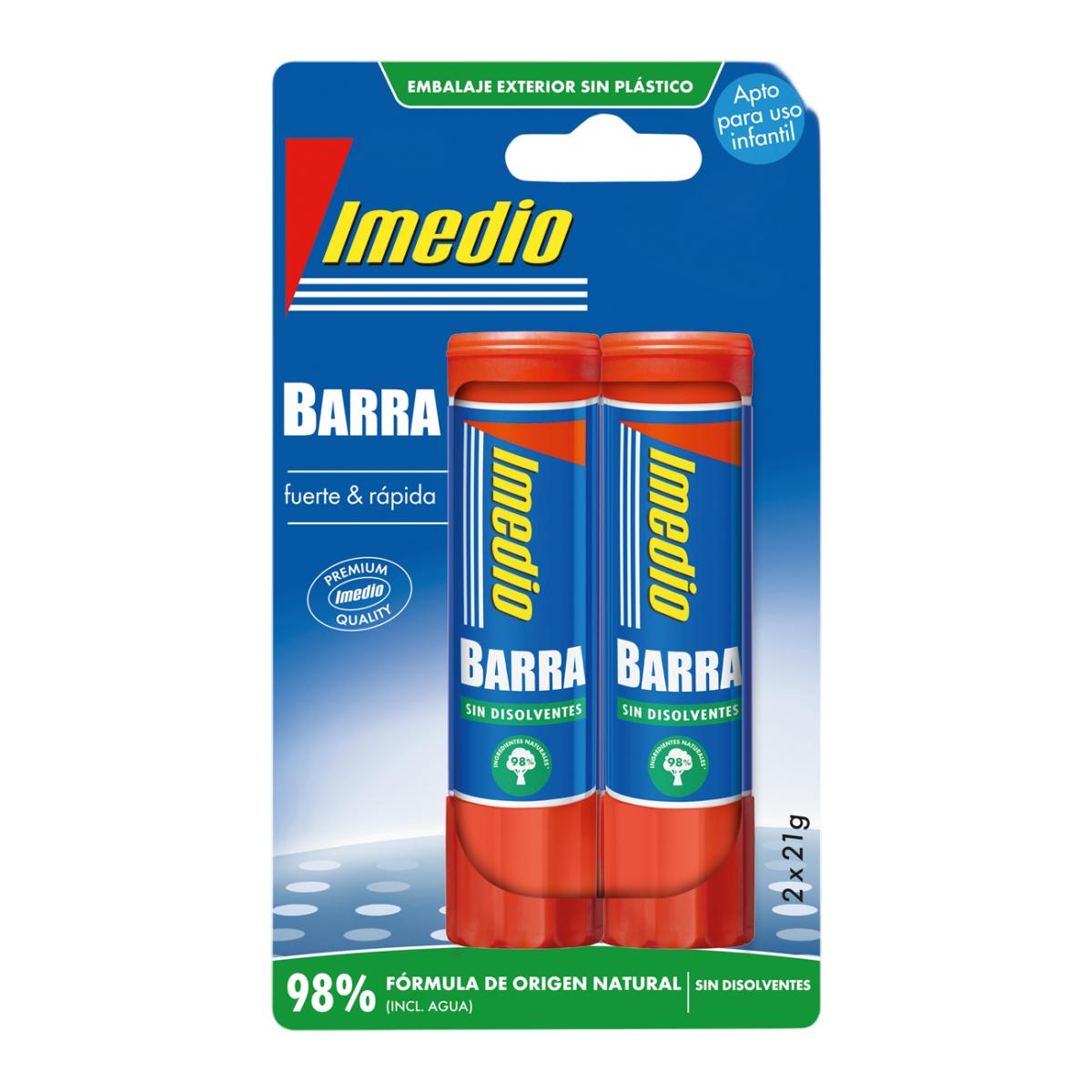 Imagen 0 de Pack barra adhesiva sin disolventes 21+21 grs Imedio