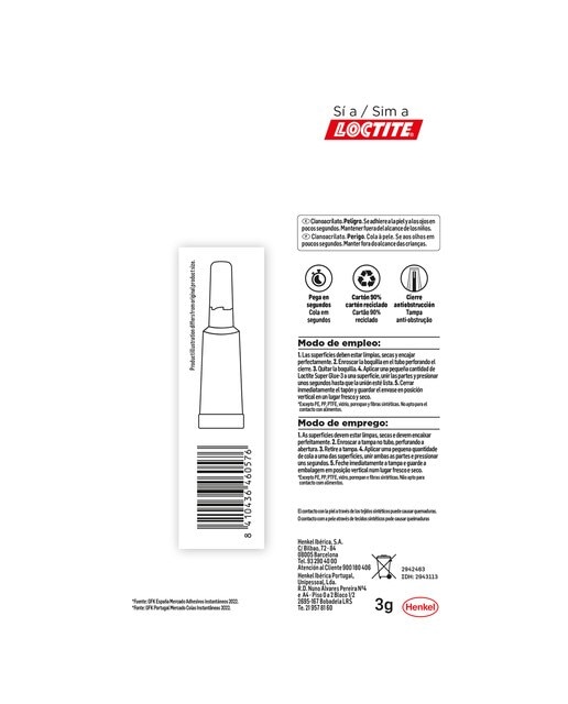 Pegamento Loctite SG-3 Reposicionable Gel 3g 2