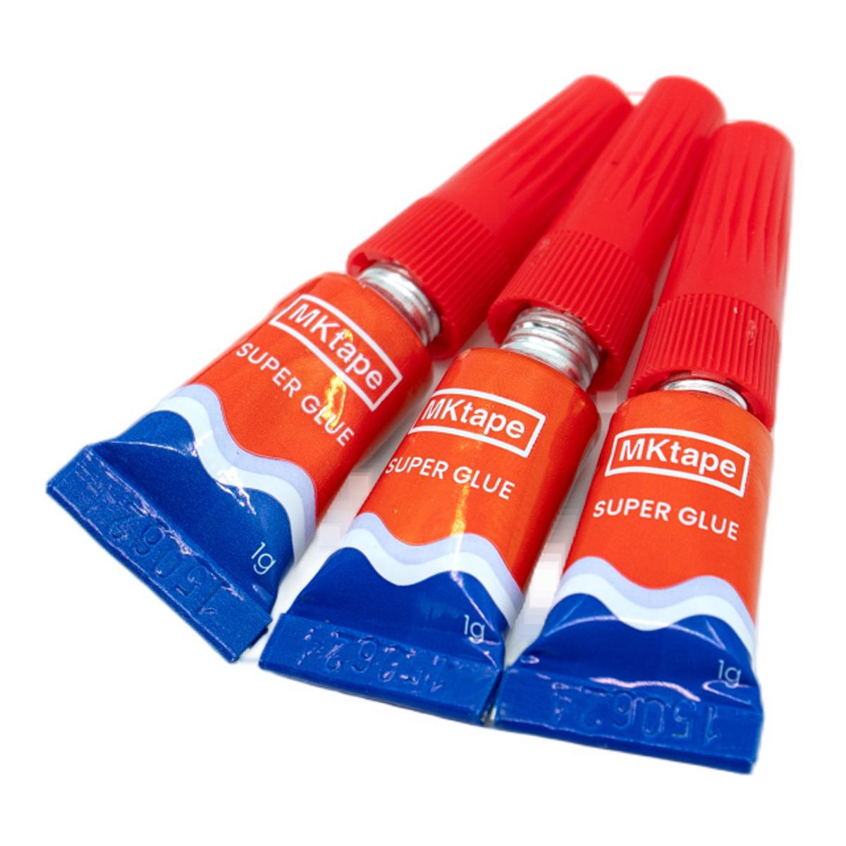 Blíster 3 tubos Super Glue 1gr Mktape Rojo-2