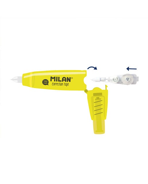 Fita de correção com pulsador 5 mm x 6 m Série Acid MILAN cores sortidas Sortido-2