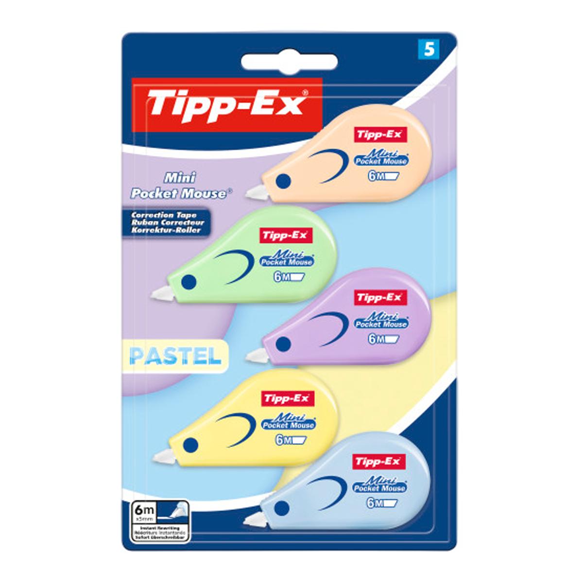 Imagen 0 de Pack de 5 Cintas correctoras Mini Pocket Mouse TIPP-EX BIC