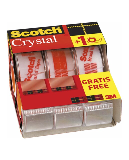 Imagem 0 de Fita Super-transparente - 3 Porta-rolos 2 +1 grátis Scotch