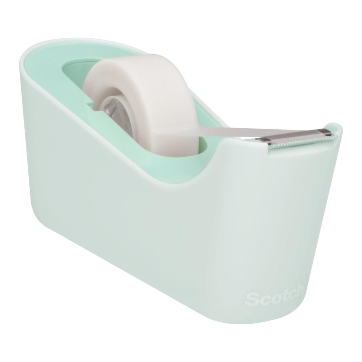 Imagem 0 de Dispensador de Fita Scotch C18-M, verde menta. Con 1 Rolo de Fita Invisivel Scotch Magic 19mm x 33m.