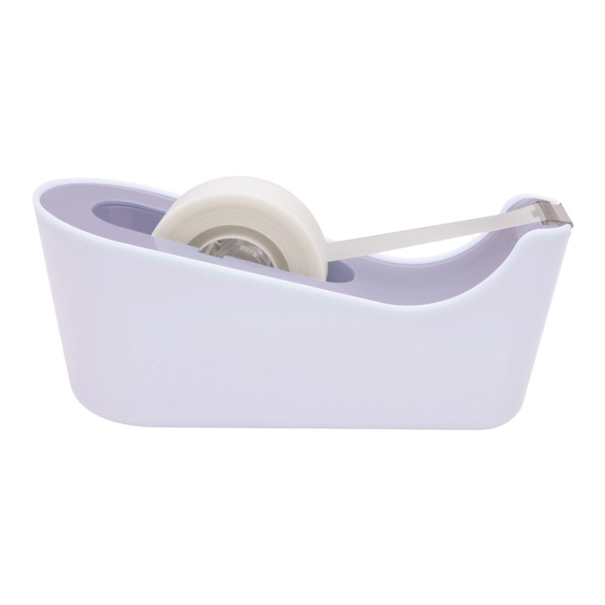 Dispensador de Fita Scotch C18,  lavanda. Con 1 Rolo de Fita Invisível Scotch Magic 19mm x 33m. Lavanda-2