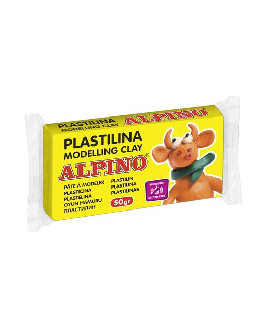 Plasticina 50 g Alpino amarela 1