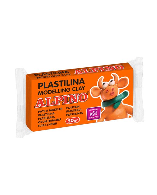 Plasticina 50 g Alpino laranja 1