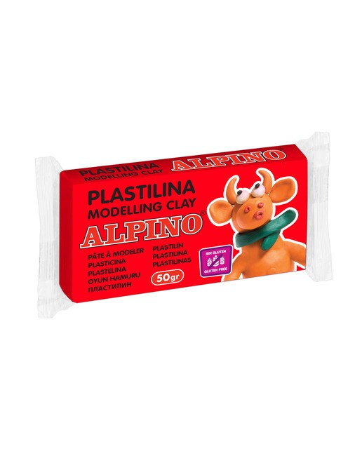 Plasticina 50 g Alpino vermelha 1