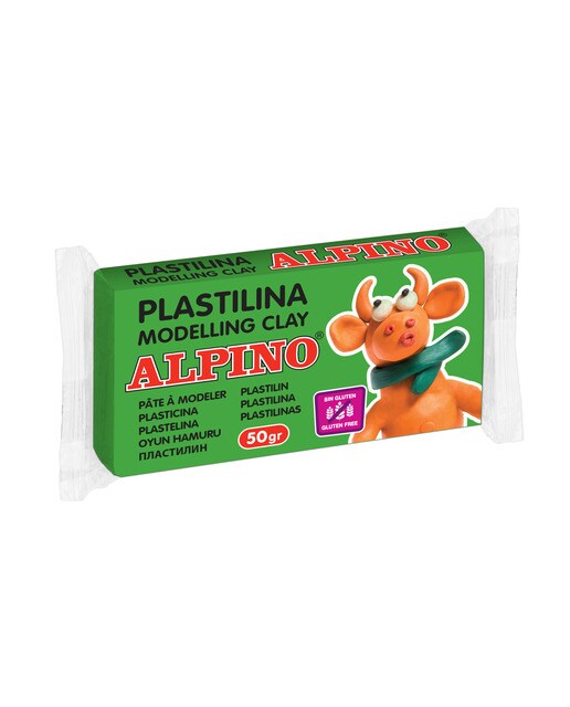 Plasticina 50 g Alpino verde pardo 1