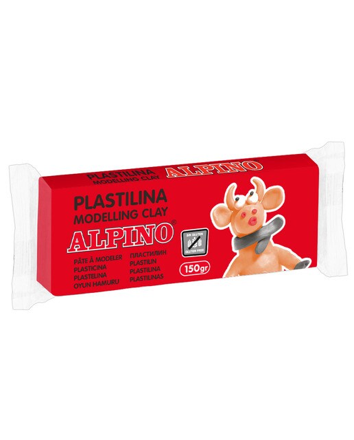 1 Unidad Plastilina 150 grs Alpino Rojo 1
