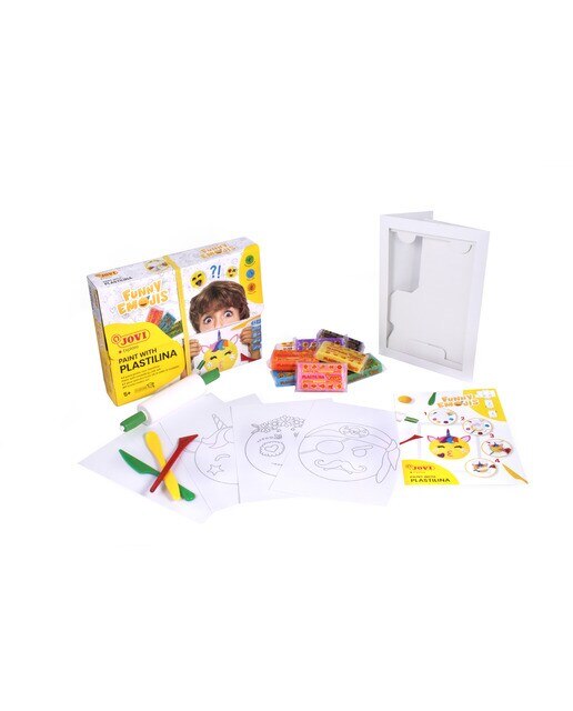 Kits Temáticos para Pintar com Plasticina Funny Emojis Multicolor-3