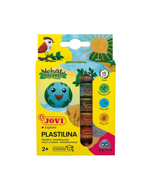 Estojo com 6 Barras de Plasticina 15 g - Nature Natural-2