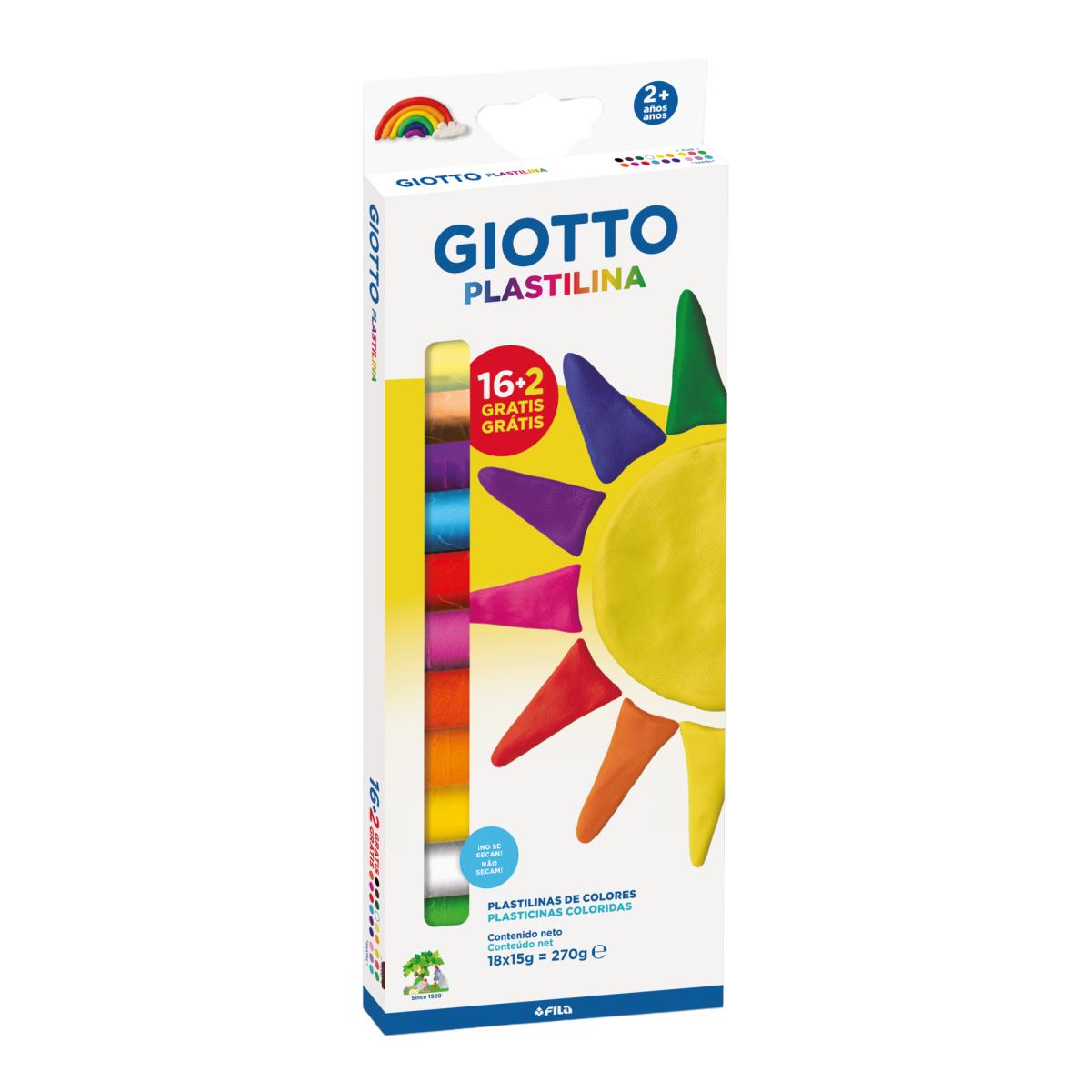 Imagem 0 de Caixa Plasticina 16+2 multicolor GIOTTO