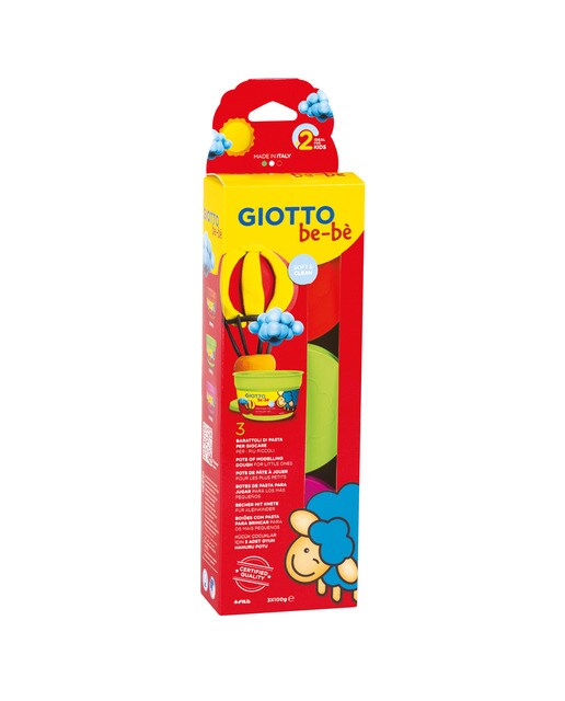 Imagen 0 de Pack 3 unidades súper pasta para jugar 100g Giotto Be-Bè naranja, magenta y verde