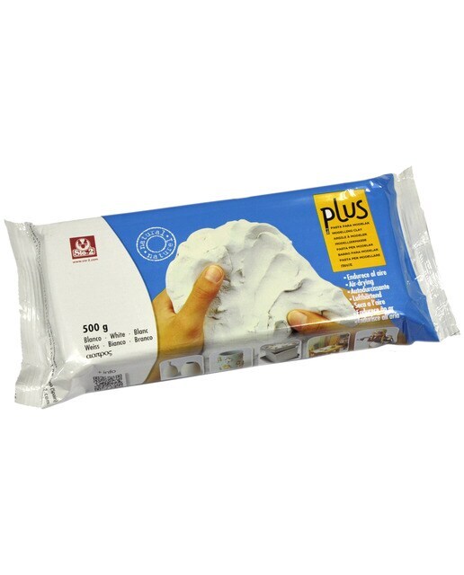 Arcilla de Modelar Endurecible PLUS 500 gramos Sio-2 Blanco