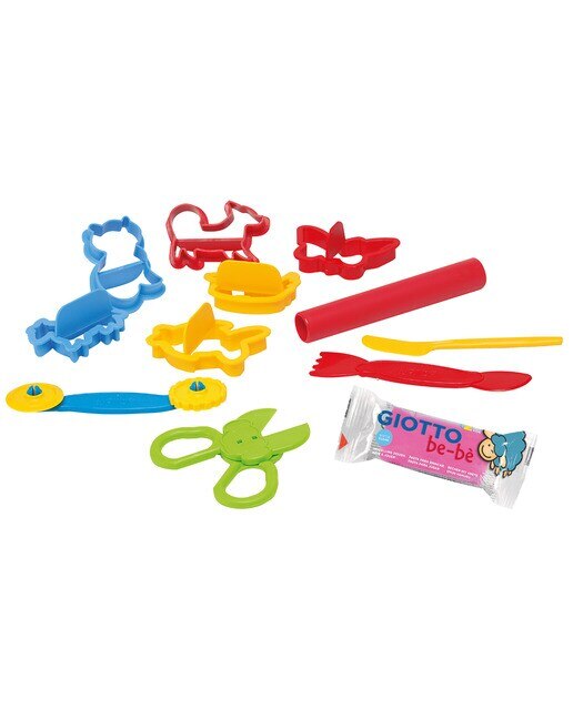 Set 10 unidades accesorios pasta para jugar + tester Giotto Be-Bè Multicolor-2