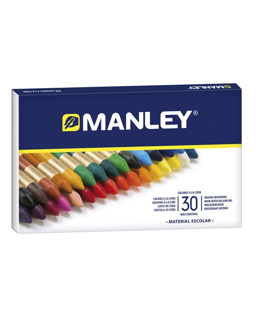 Estojo de 30 Lápis de cera Manley 1