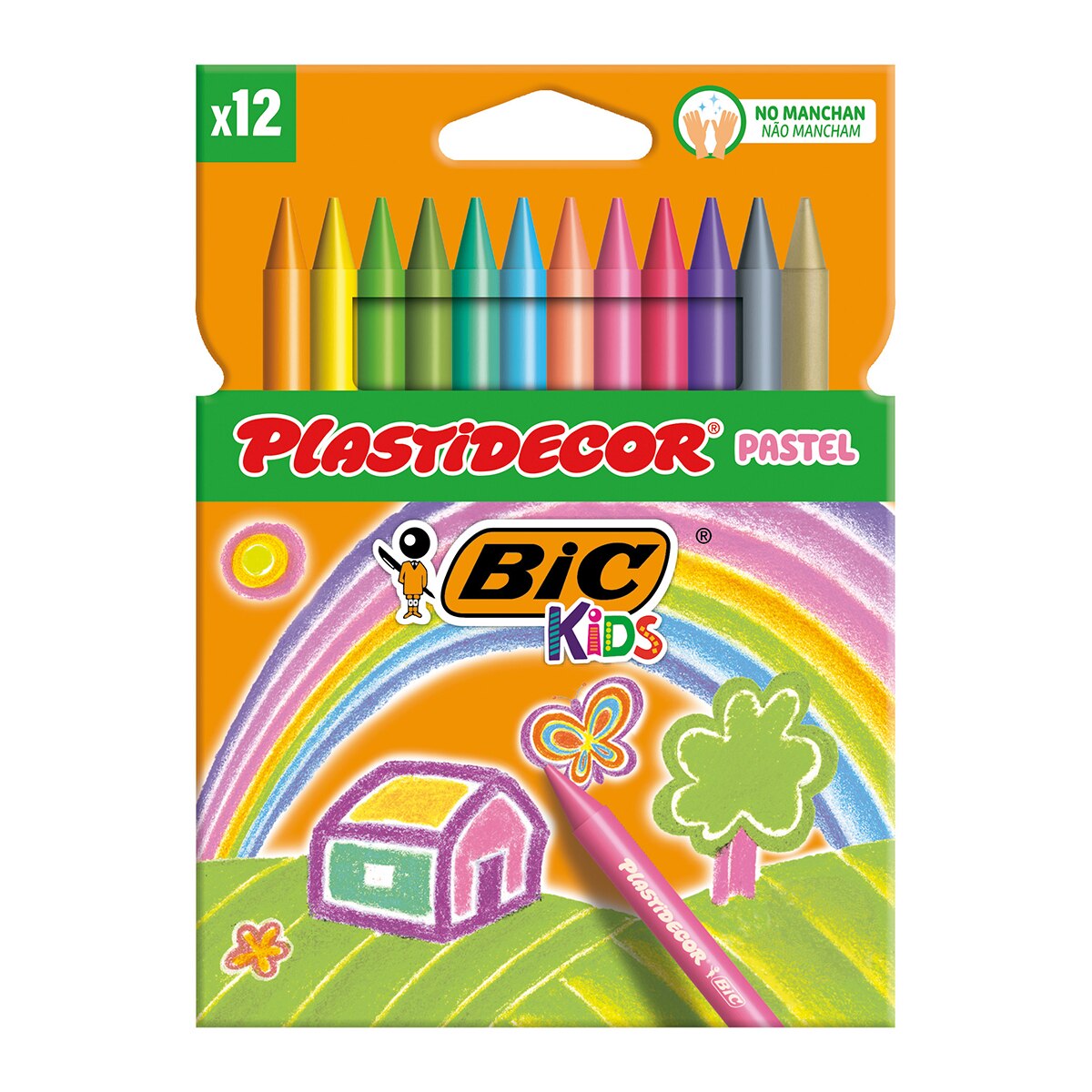 Imagem 0 de Pack de 12 Lápis de Cera de Plástico para Colorir Kids Plastidecor Exótico