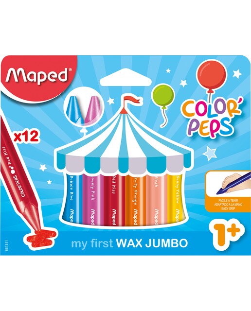 Pack 10 Crayones Color' Peps Early Age Maped Multicolor-1