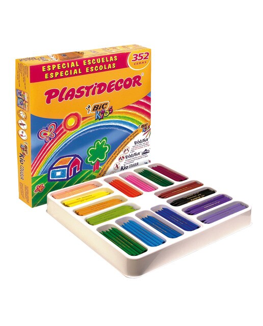 Imagem 0 de Pack Escolar de 352 Lápis de Cera para Pintar