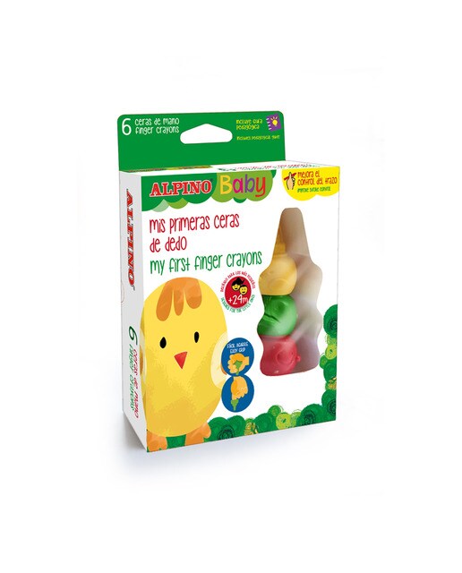 Estojo de 6 Lápis de Cera de Mão Baby - Multicolor Multicolor-1