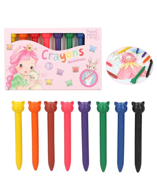 Lápis de cera com figura gato Princess Mimi 1