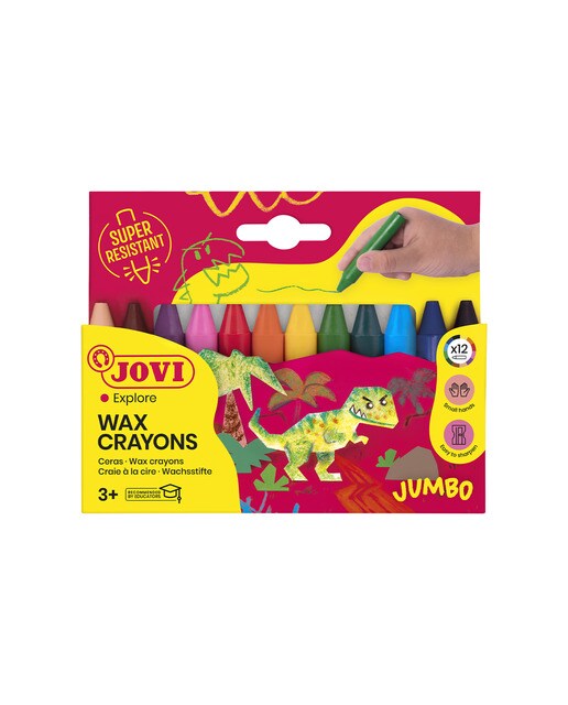 12 Lápis de Cera Jumbo Jovi Multicolor Multicolor-1