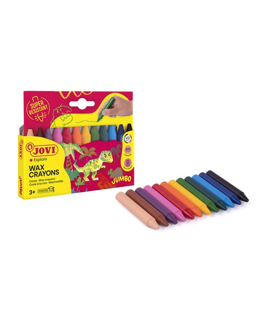 12 Lápis de Cera Jumbo Jovi Multicolor Multicolor-3