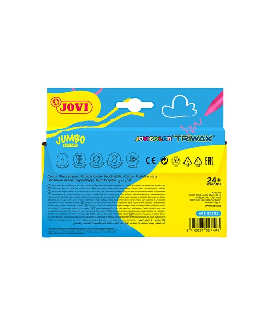 JUMBO EASY GRIP 12 lápis de cor Jovi Multicolor Multicolor-2
