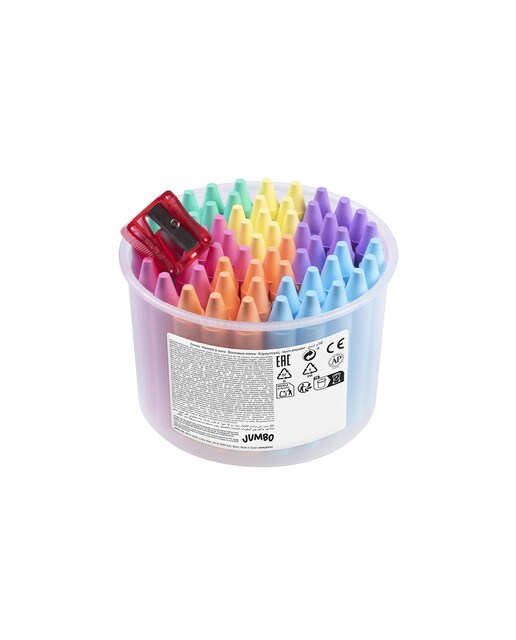 Lápis de Cera Jumbo 60 Unitons pastel Jovi Multicolor-2