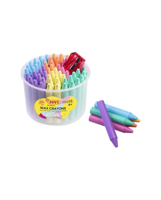 Lápis de Cera Jumbo 60 Unitons pastel Jovi Multicolor-3