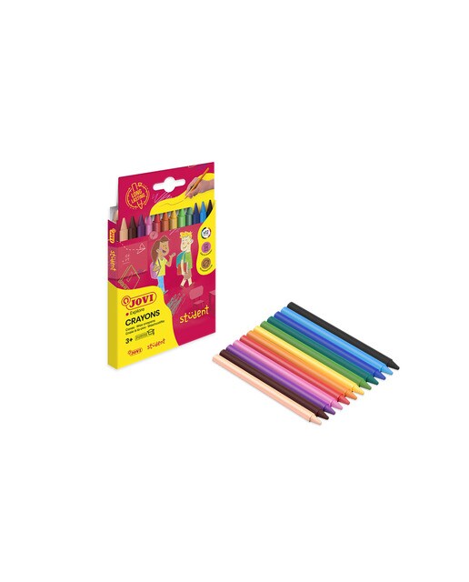 CRAYONS STUDENT 12 lápis de cera Jovi Multicolor Multicolor-3
