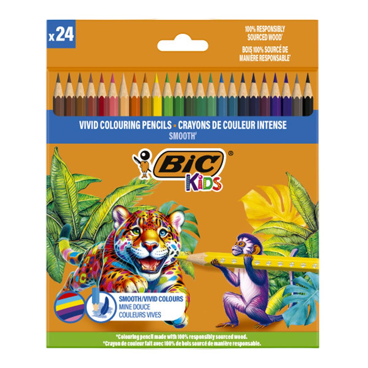 Imagen 0 de Pack de 24 Lápices Colorear Madera BIC