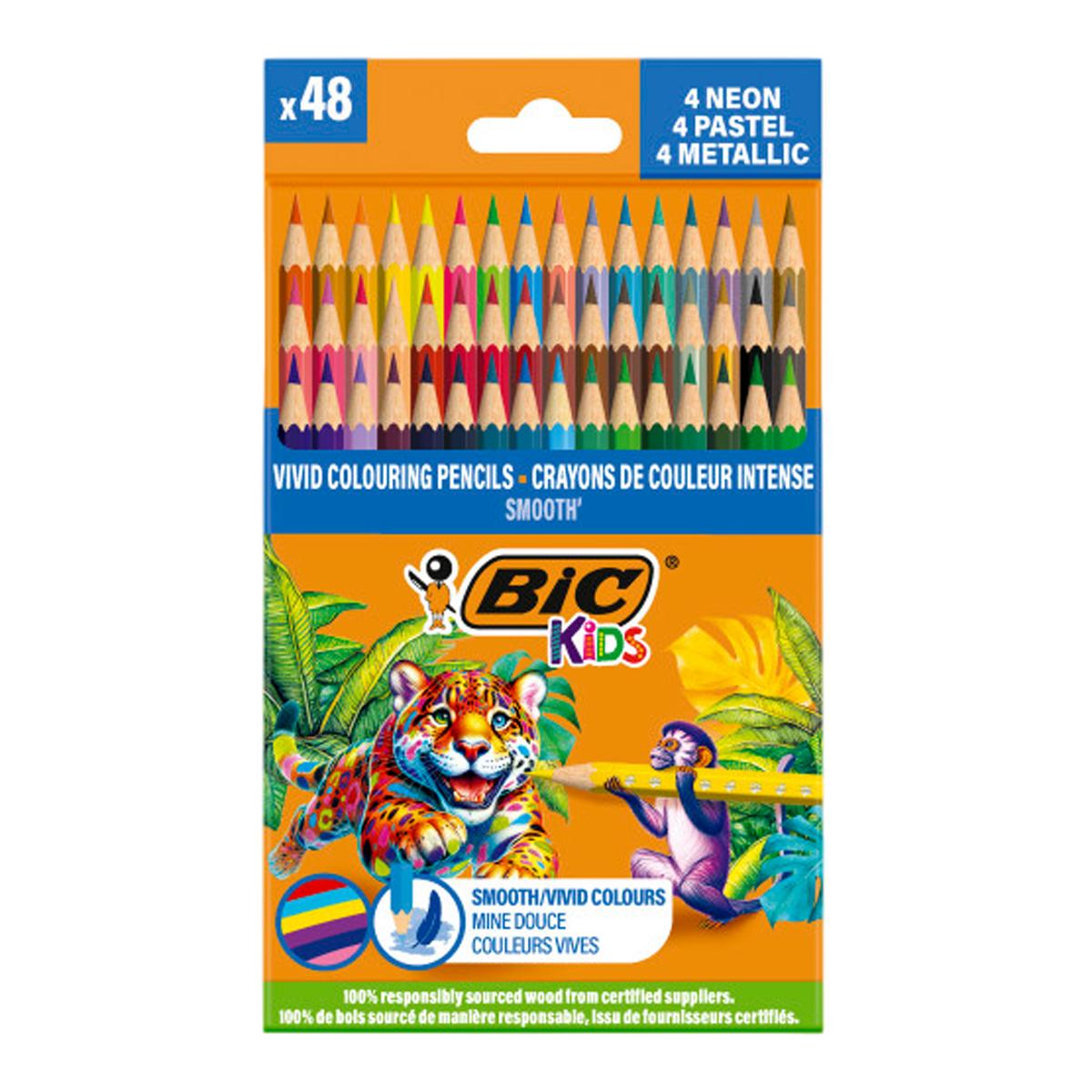 Imagen 0 de Pack de 48 Lápices Colorear Madera BIC