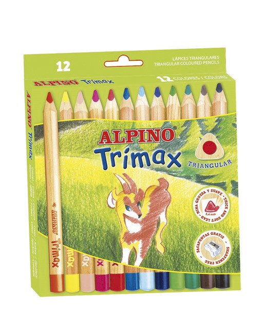 Estojo de 12 Lápis Trimax Alpino 1
