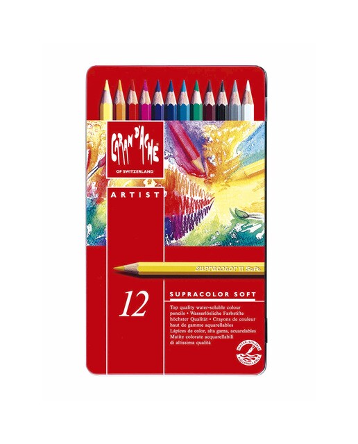 Imagem 0 de Lápis de Cor Aguareláveis Supracolor 12 Unidades Caran d'Ache Multicolor