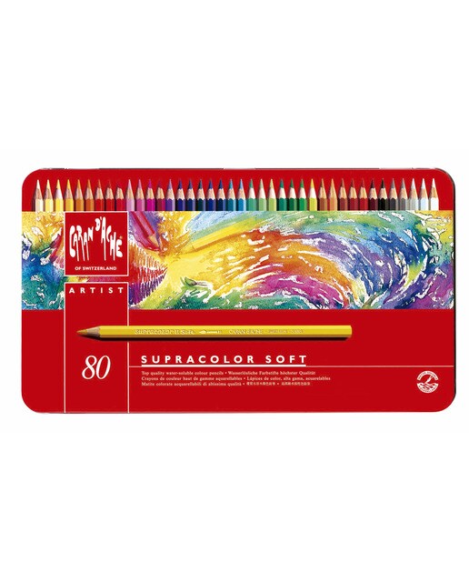 Imagen 0 de Lápiz Color Acuarelable Supracolor  80 Unidades Caran d'Ache Multicolor