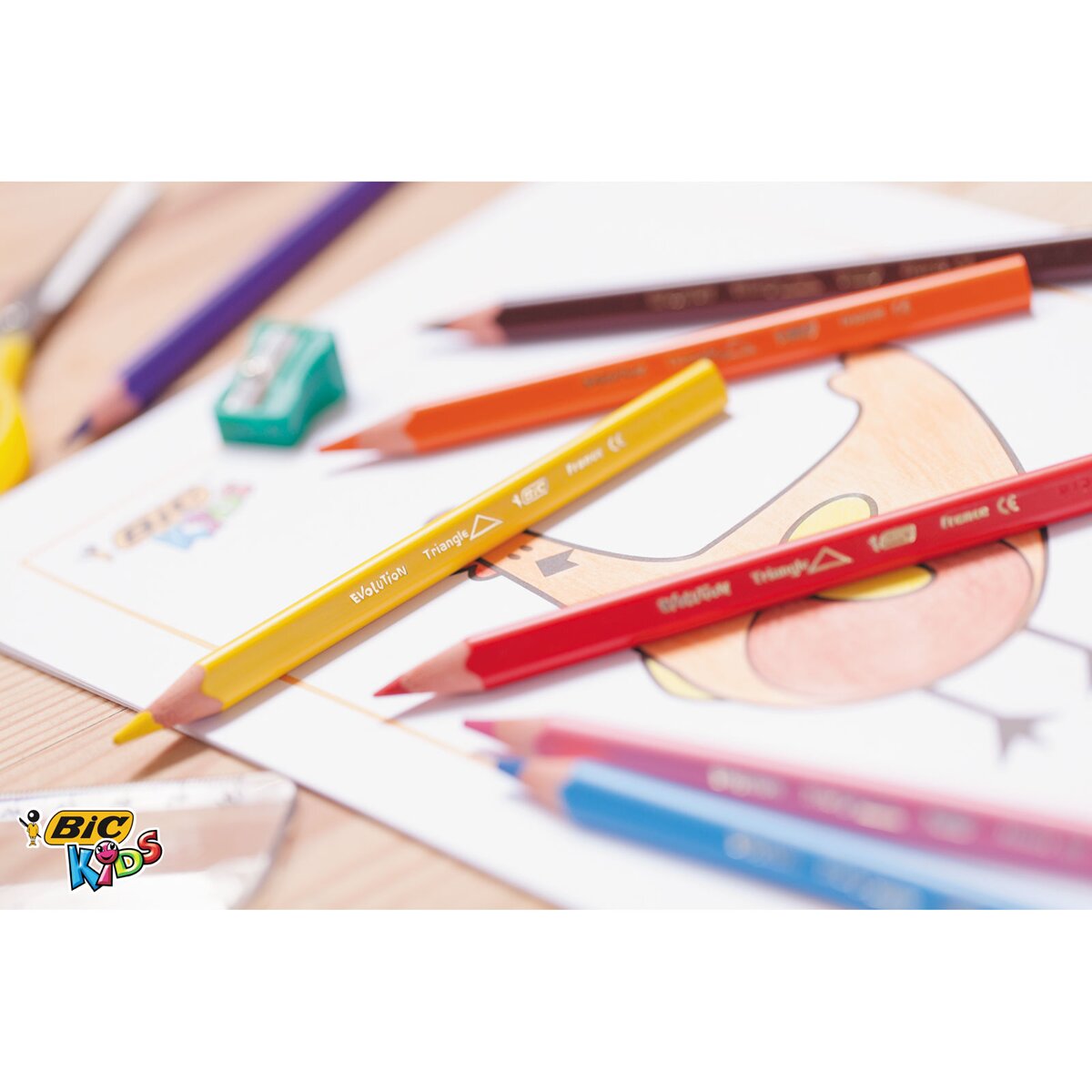 Pack de 12 Lápis de Cor Triangulares para Criança Kids Evolution Triangle 5