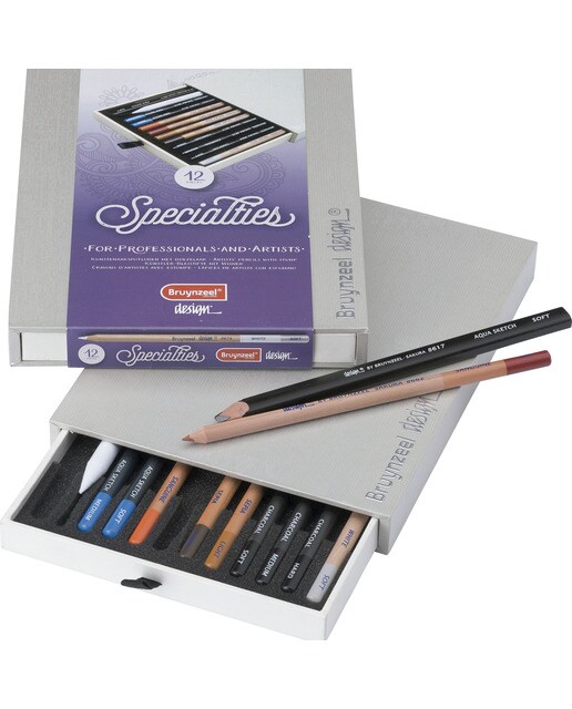 Caixa de Prestígio de Doze Lápis Especiais Bruynzeel Multicolor Multicolor-1